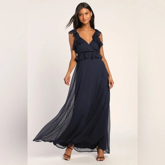 sachin and babi light blue dress Black Maxi Dress With Slit